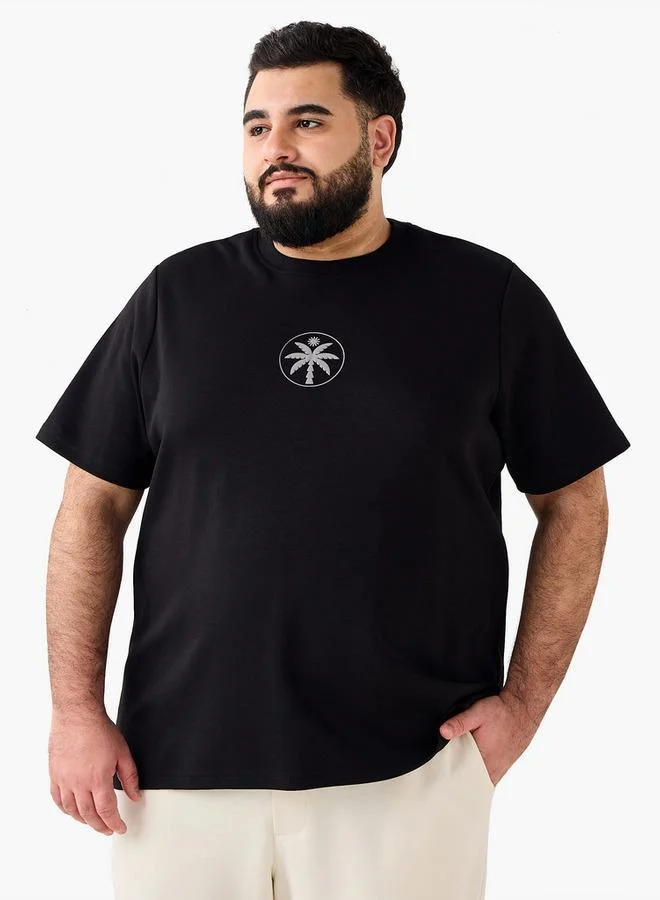 ماكسيم Men Regular Fit Crew Neck Short Sleeves Graphic T-shirt